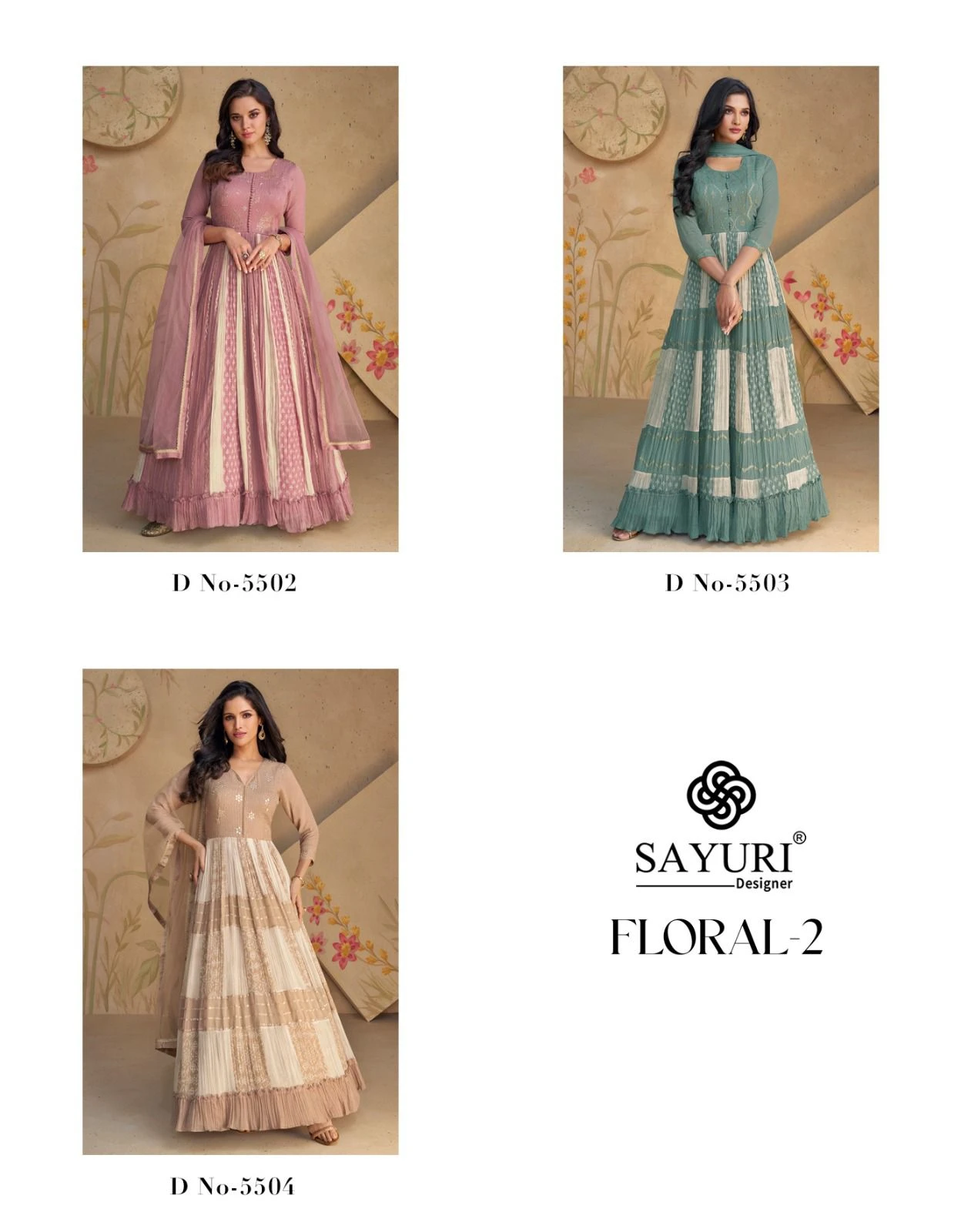 Sayuri Designer Floral Vol 2 Real Georgette Wholesale Designer Readymade Salwar Suit Catalog — Wholesale Salwar Suits, Sayuri Designer wholesale from Surat — view 4